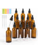 relaxdays 12 x Pipettenflasche in Braun - 100 ml