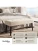 tectake Sitzbank gepolstert, Belastbarkeit 220 kg, 95 x 38 x 45 cm