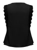 ONLY Carmakoma Legeres Blusen Top mit Spitze Ärmellos Schößchen Design in Schwarz