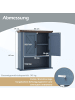 COSTWAY Badezimmerschrank hängend in Blau