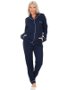 NORMANN Langarm Schlafanzug Pyjama Klassische Optik - 87005 in marine