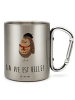 Mr. & Mrs. Panda Tasse Eule Frankreich mit Spruch in Silber