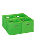 relaxdays 4 x Aufbewahrungsbox in Grün - (B)30 x (H)30 x (T)30 cm