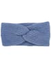 styleBREAKER Strick Stirnband mit Perlrippen Muster und Knoten in Jeansblau