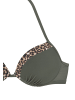 LASCANA Push-Up-Bikini-Top in oliv-leo