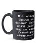 Mr. & Mrs. Panda Tasse Spruch Freudiger Spitz mit Spruch in Schwarz