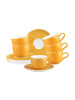 Seltmann Weiden 6er Set Kaffeetassen mit Untertassen Liberty Pure Colors in 260 ml in Mango Orange