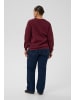 KAFFE curve Sweatshirt KClia Loose fit in Windsore Wine/Blue Heart