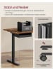 VASAGLE Schreibtisch Balok in Vintagebraun - (B)160 x (H)(72-120) x (T)70 cm