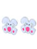 schmuck23 Ohrringe 925 Silber Hase in Weiss