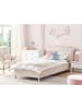Beliani Einzelbett METZ in Beige/Silber - (W) 126 x (H) 102 x (L) 217 cm