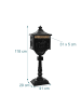 relaxdays Standbriefkasten in Schwarz - (B)41 x (H)118 x (T)29 cm