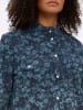 sheego by Joe Browns Cord-Bluse in dunkelblau-aquamarin-gemustert