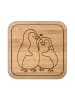 Mr. & Mrs. Panda Untersetzer quadratisch Pinguine Einschlafen oh... in Transparent