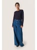 Soaked in Luxury Strickpullover SLSina Gerade Passform in Night Sky