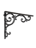 relaxdays 6 x Regalwinkel "Barocke Ornamente" in Schwarz