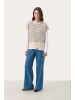PART TWO Strickweste NatayaPW Baggy fit in Whitecap Gray Stripe