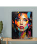 MuchoWow Leinwand bilder Buntes Porträt (BxH)