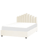 Beliani Doppelbett VINCENNES in Weiß/Schwarz - (W) 167 x (H) 125 x (L) 214 cm