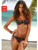 Buffalo Bandeau-Bikini in schwarz bedruckt