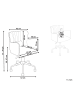 Beliani Bürostuhl SANILAC in Grün/Schwarz - (W) 62 x (H) 71 x (L) 62 cm