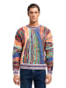 Carlo Colucci Rundhalspullover Di Palo in Navy / Orange