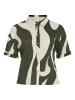 Vila Legere Hemd Bluse mit Kragen und Allover Print in Grün