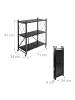 relaxdays Klappregal in Schwarz - (B)71 x (H)91 x (T)34 cm