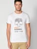 KOROSHI Kurzarm T-Shirt in weiß