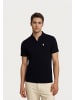 U.S. Polo Assn. Poloshirt 'Knopflos' in schwarz