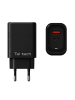 Wisam Teltech Power-Ladegerät GaN USB / USB-C 65W QC PD schwarz TCH-05