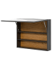 home24 home24 Spiegelschrank aus lackiertem, beschichtetem & furniertem MDF in Weiß, 80 x 65 x 15 cm in Matt Grau