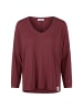 Cotton Candy Langarmshirt in burgundy melange
