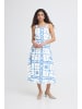 ICHI Casual IHFIRISA Regular fit in BLUE TILE PRINT