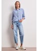 Street One Langarm Bluse aus Seersuckerqualität in Blau