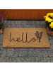 relaxdays Fußmatte "Hello" in Natur/ Schwarz - (B)60 x (T)40 cm