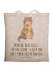Mr. & Mrs. Panda taschen shopper Otter Blumenstrauß mit Spruch in Grau Pastell