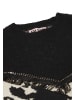 IMANE Damen Strickpullover in Schwarz Beige
