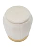 Mauro Ferretti Pouf mit Behälter aus beigefarbenem Stoff, Ø 43 x 43 cm