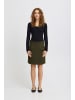 ICHI Freizeitrock IHKATE A-shape in Black/Lizard Herringbone