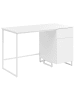 Beliani Schreibtisch LEXTON in Weiß - (W) 120 x (H) 75 x (L) 60 cm
