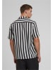 Urban Classics Short Sleeve Shirt in black/offwhite