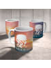 Mr. & Mrs. Panda Kaffeebecher Qualle mit Spruch in Sonnenuntergang