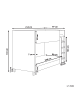 Beliani Hochbett CHOCQUES in Grau/Braun - (W) 97 x (H) 143 x (L) 214 cm