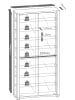 VCM  Wandvitrine Glasvitrine Vitrosa Maxi in Kern-Nussbaum