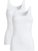 Con-ta Baumwolle, Feinripp Unterhemd 2er-Pack in weiß