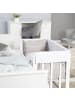 roba Stubenbett 4 in 1, Beistellbett ‚Indibär‘, Babybett, Wiege & Kinderbank, weiß