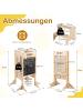 COSTWAY 4 in 1 Lernturm klappbar ab 3 Jahren in Hellbraun