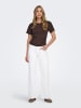 ONLY Jeans mit weitem Bein in White Denim