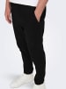 Only&Sons Leinen Baumwolle Stoffhose mit Tunnelzug ONSLINUS in Schwarz